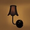Devansh Black Wall Mounted Lamp With Black  Cotton Shade