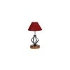 Aniya Maroon Jute Table lamp with Wood & Iron Base