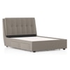 Bornholm Engineered Wood Queen Size Drawer Storage Upholstered Bed In Shitake Beige Colour