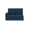 Apollo Compact Sofa (Colour : Indigo Blue, Cushion : Soft, Back Type : High Back, Seating Capacity : Right Aligned 2 Seater + Right Aligned Chaise + Ottoman)