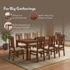 Arlo Teak Wood 8 Seater Dining Table in Teak Finish