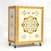 D'Dass Big White Mdf and Sheesham Wooden Pooja Cabinet With Door