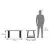 Aquila Live Edge Rectangular Solid Wood Coffee Table In Finish Teak