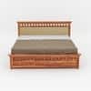 Foresta Box Storage Solid Wood Bed King Size in Natural Finish