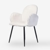 Jewel Fabric Dining Chair in White Colour
