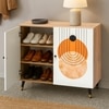 Adore Shoe Cabinet for 12 Pairs with Boho Print – Stylish Printed Shoe Organizer for Modern Homes
