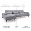 Barret 4 Seater Fabric Sofa in Grey Ice Colour