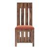 Sinai Set Of 2 Dining Chair In Teak Finish With Lava Colour