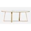 Franklin Marble Coffee Table In Gold Finish