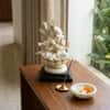 Devotional Celestial Melody Krishna Statue in White Colour