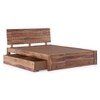 Valencia Solid Wood Queen Size Drawer Storage Bed In Teak Finish