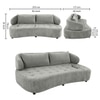 Henry Boucle 3 Seater Sofa in Grey  Color