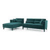 Lewis Sectional Sofa (Colour : Malibu, Cushion : Soft, Seater : Left Aligned 3 Seater + Left Aligned Chaise)