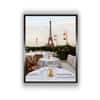 Beige Brown Stunning Eiffel Tower Printed Framed Canvas Canvas Wall Prints Set of 1 Multicolor Matte