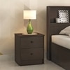 Hazel Engineered Wood Bedside Table in Dark Wenge Finish
