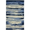 Maleah Navy Abstract Hand-Tufted Viscose 10X8 Feet Carpet