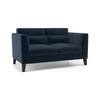 Lewis Sofa Set (Colour : Sea Port Blue Velvet, Cushion : Soft, Seater : 3+2+1)