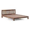 Beirut Solid Wood Bed Queen Size In Teak Finish
