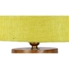 Desdra Yellow Jute Table Lamp with Natural Wood Base