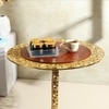 Timber's Solid Wood Side Table in Walnut Brown Finish