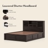Cambry Queen Size Box Storage Bed With Headboard Storage In American Walnut Finish