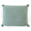 Chunky Knit Green Cotton Cushion Cover  16X16 Inches