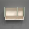 3 Door Mirror Glossy Triple Layered Uv Resistant Handless Cabinet  In Pista Light Finish