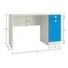 Celestia Kids Study Desk with Shuttered Cabinet and Drawer in Azure Blue Colour