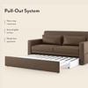 Camden 3 Seater Pull Out Sofa cum Bed In Mocha Brown Colour