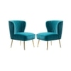 Crimson Fabric Accent Chair in Sky Blue Colour