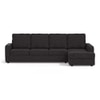 Apollo Sofa (Colour : Graphite Grey, Cushion : Soft, Back Type : High Back, Seating Capacity : Right Aligned 3 Seater + Right Aligned Chaise + Ottoman)