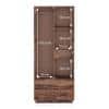Zephyr Solid Wood 2 Door Wardrobe in Teak Finish
