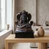 Devotional Divine Aura Shiva Statue in Brown and Gold Colour