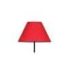 Edison Red Fabric Floor Lamp with Black Iron Base