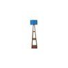 Olivia Blue Cotton Shade Floor Lamp