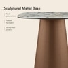 Aeris Metal Side Table in Saturn Spanish Ceramic Finish