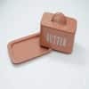 Galvanized Rectangular Butter Box In Orange Colour