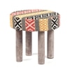 Kingsville Solid Wood Stool in Stripe Multi Colour Jackard fabric