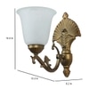 Eliante Modern Wall Lights Aluminium Die Cast & Glass Material Antique Gold & White Finish