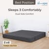 Sleep Spa Foldable 3 Seater Double Foam Fold Out Sofa Cum Bed in Dark Grey Colour
