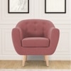 Colam Velvet 1 Seater Sofa in Pink Colour