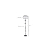 Raine Multicolour Fabric Floor Lamp with Black Iron Base