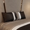 Stoa Paris 300TC UltrSatin Super King Bedsheet with 2 Pillow Covers Satin Super Grey Black