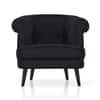 Bardot Lounge Chair in Deep Blue Velvet Colour