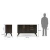 Taarkashi Solid Wood Sideboard in American Walnut Finish