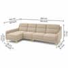 Cinnaro Velvet RHS Sectional Sofa in Cream Color