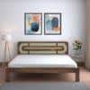 Seaside Solid Wood King Size Non Storage Bed In Provincial Teak Finish