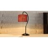 Maroon Jute Curvy table lamp with Iron Base (SP11)