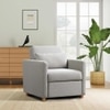 Jernell 1 Seater Sofa Cum Bed In Grey Color