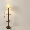 Elania Beige Jute Floor Lamp with Beige Jute Base